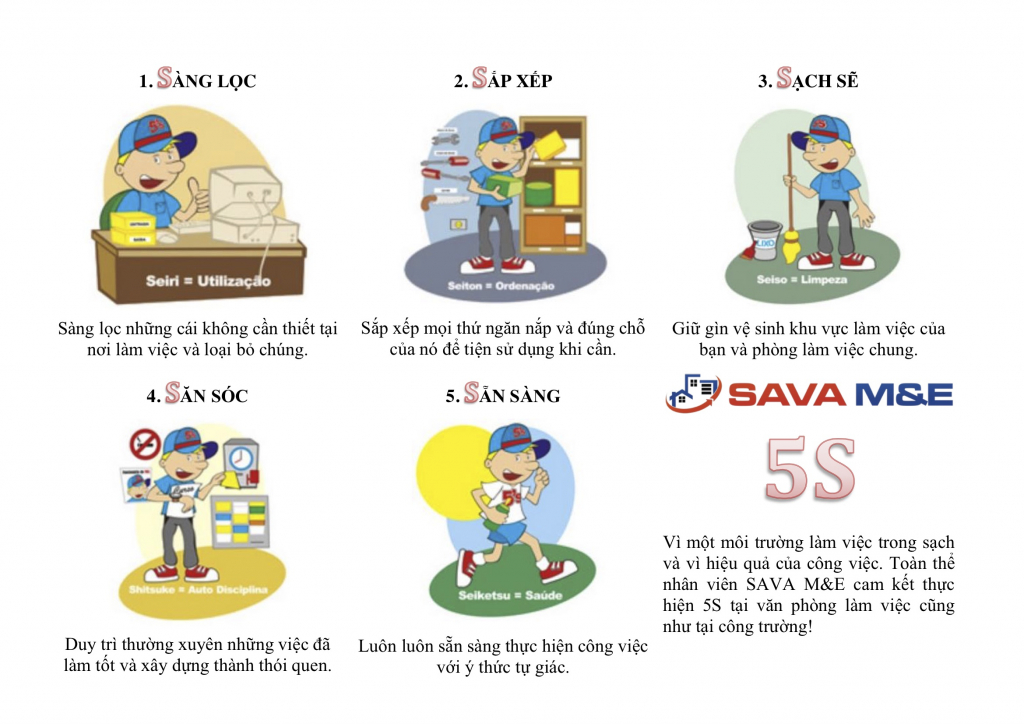 SAVA Mo hinh 5S - SAVA M&E - Công Ty Cơ Điện Lạnh