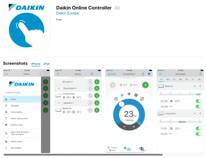 Điều khiển máy lạnh trung tâm Daikin VRV qua iPhone, iPad, Android (Smartphone)